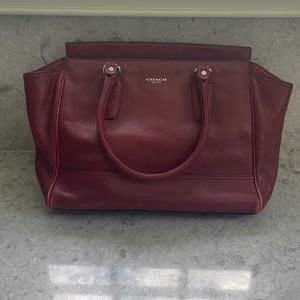 Coach red leather purse